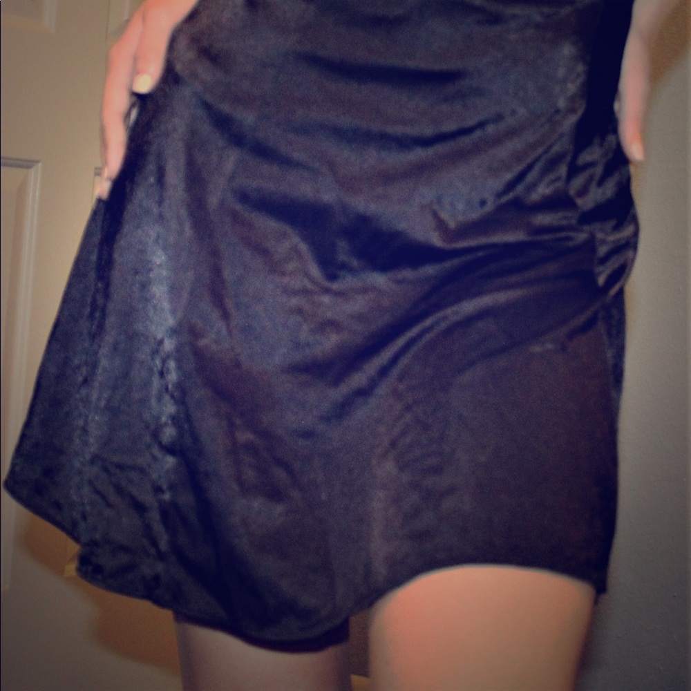 Silk mini skirt